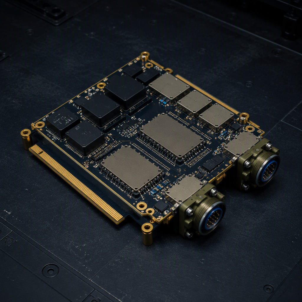 Rugged aerospace and avionics PCB with gold-plated edge connectors